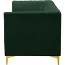  Manufacturer Color_Green -- Alina 91" Green Velvet Upholstered 3 pc Modular Sofa IMAGE 8