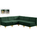 Meridian Alina Fabric Sectional 604Green-Sec5A IMAGE 1