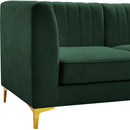  Manufacturer Color_Green -- Alina 91" Green Velvet Upholstered 5 pc Modular Sectional IMAGE 13