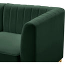  Manufacturer Color_Green -- Alina 91" Green Velvet Upholstered 5 pc Modular Sectional IMAGE 8