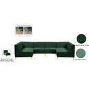  Manufacturer Color_Green -- Alina 116.5" Green Velvet Upholstered 6 pc Modular Sectional IMAGE 15
