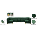  Manufacturer Color_Green -- Alina 142" Green Velvet Upholstered 7 pc Modular Sectional IMAGE 15