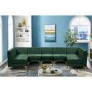  Manufacturer Color_Green -- Alina 142" Green Velvet Upholstered 7 pc Modular Sectional IMAGE 3