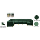  Manufacturer Color_Green -- Alina 142" Green Velvet Upholstered 8 pc Modular Sectional IMAGE 19