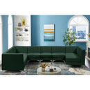  Manufacturer Color_Green -- Alina 142" Green Velvet Upholstered 8 pc Modular Sectional IMAGE 4
