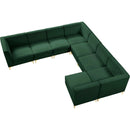  Manufacturer Color_Green -- Alina 142" Green Velvet Upholstered 8 pc Modular Sectional IMAGE 8