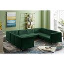  Manufacturer Color_Green -- Alina 116.5" Green Velvet Upholstered 8 pc Modular Sectional IMAGE 8