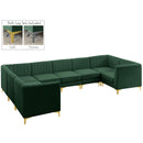  Manufacturer Color_Green -- Alina 142" Green Velvet Upholstered 8 pc Modular Sectional IMAGE 5