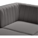  Manufacturer Color_Grey -- Alina 91" Grey Velvet Upholstered 5 pc Modular Sectional IMAGE 10