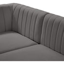  Manufacturer Color_Grey -- Alina 142" Grey Velvet Upholstered 7 pc Modular Sectional IMAGE 11