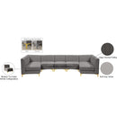  Manufacturer Color_Grey -- Alina 142" Grey Velvet Upholstered 7 pc Modular Sectional IMAGE 15