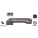  Manufacturer Color_Grey -- Alina 142" Grey Velvet Upholstered 8 pc Modular Sectional IMAGE 19