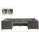  Manufacturer Color_Grey -- Alina 116.5" Grey Velvet Upholstered 8 pc Modular Sectional IMAGE 20