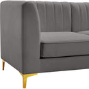  Manufacturer Color_Grey -- Alina 142" Grey Velvet Upholstered 8 pc Modular Sectional IMAGE 14