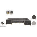  Manufacturer Color_Grey -- Alina 142" Grey Velvet Upholstered 8 pc Modular Sectional IMAGE 20