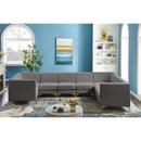  Manufacturer Color_Grey -- Alina 142" Grey Velvet Upholstered 8 pc Modular Sectional IMAGE 3