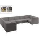  Manufacturer Color_Grey -- Alina 142" Grey Velvet Upholstered 8 pc Modular Sectional IMAGE 6