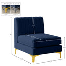  Manufacturer Color_Navy -- Alina Navy Velvet Upholstered Modular Armless Chair IMAGE 17