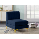  Manufacturer Color_Navy -- Alina Navy Velvet Upholstered Modular Armless Chair IMAGE 3