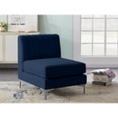  Manufacturer Color_Navy -- Alina Navy Velvet Upholstered Modular Armless Chair IMAGE 4