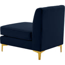  Manufacturer Color_Navy -- Alina Navy Velvet Upholstered Modular Armless Chair IMAGE 5