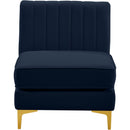  Manufacturer Color_Navy -- Alina Navy Velvet Upholstered Modular Armless Chair IMAGE 6