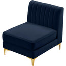  Manufacturer Color_Navy -- Alina Navy Velvet Upholstered Modular Armless Chair IMAGE 8