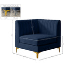  Manufacturer Color_Navy -- Alina Navy Velvet Upholstered Modular Corner Chair IMAGE 17