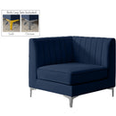  Manufacturer Color_Navy -- Alina Navy Velvet Upholstered Modular Corner Chair IMAGE 2