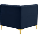  Manufacturer Color_Navy -- Alina Navy Velvet Upholstered Modular Corner Chair IMAGE 5