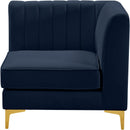  Manufacturer Color_Navy -- Alina Navy Velvet Upholstered Modular Corner Chair IMAGE 7