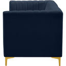  Manufacturer Color_Navy -- Alina 65" Navy Velvet Upholstered 2 pc Modular Loveseat IMAGE 8