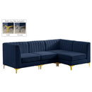 Meridian Alina Fabric Sectional 604Navy-Sec4A IMAGE 1