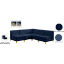  Manufacturer Color_Navy -- Alina 84.5" Navy Velvet Upholstered 5 pc Modular Sectional IMAGE 18