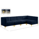  Manufacturer Color_Navy -- Alina 116.5" Navy Velvet Upholstered 5 pc Modular Sectional IMAGE 20