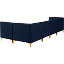  Manufacturer Color_Navy -- Alina 116.5" Navy Velvet Upholstered 5 pc Modular Sectional IMAGE 7