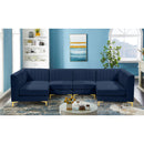  Manufacturer Color_Navy -- Alina 116.5" Navy Velvet Upholstered 6 pc Modular Sectional IMAGE 3