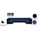  Manufacturer Color_Navy -- Alina 142" Navy Velvet Upholstered 7 pc Modular Sectional IMAGE 15