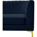  Manufacturer Color_Navy -- Alina 142" Navy Velvet Upholstered 8 pc Modular Sectional IMAGE 14
