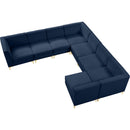  Manufacturer Color_Navy -- Alina 142" Navy Velvet Upholstered 8 pc Modular Sectional IMAGE 8
