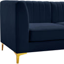  Manufacturer Color_Navy -- Alina 116.5" Navy Velvet Upholstered 8 pc Modular Sectional IMAGE 15
