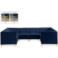  Manufacturer Color_Navy -- Alina 116.5" Navy Velvet Upholstered 8 pc Modular Sectional IMAGE 1