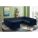  Manufacturer Color_Navy -- Alina 116.5" Navy Velvet Upholstered 8 pc Modular Sectional IMAGE 8