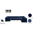  Manufacturer Color_Navy -- Alina 142" Navy Velvet Upholstered 8 pc Modular Sectional IMAGE 20