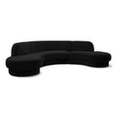  Manufacturer Color_Black -- Meridian Rosa Fabric 3 pc Sectional IMAGE 1