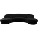  Manufacturer Color_Black -- Meridian Rosa Fabric 3 pc Sectional IMAGE 4