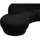  Manufacturer Color_Black -- Meridian Rosa Fabric 3 pc Sectional IMAGE 6
