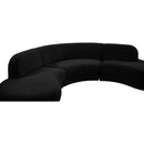  Manufacturer Color_Black -- Meridian Rosa Fabric 3 pc Sectional IMAGE 9