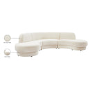Meridian Rosa Cream Velvet 3 pc Sectional (3 Boxes) IMAGE 14
