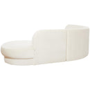  Manufacturer Color_Cream -- Rosa 135" Cream Velvet Upholstered 3 pc Sectional IMAGE 7